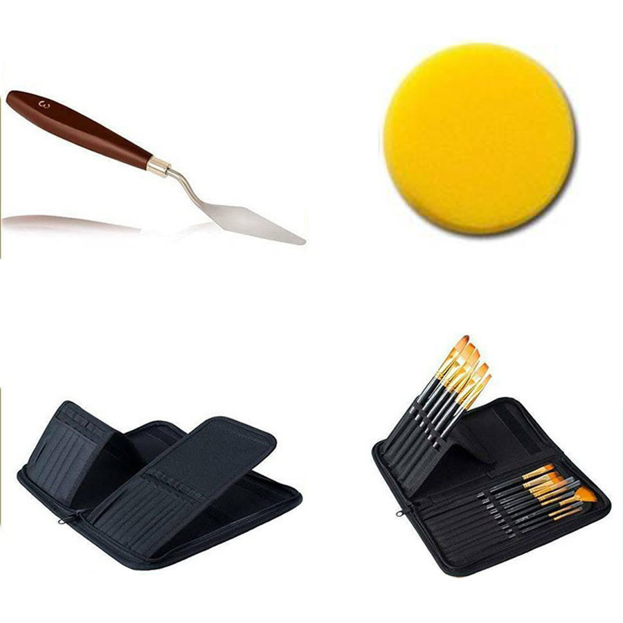 

LOOOOPY Art Brush Set Kuas Lukis BRS-12 SET Kuas Alat Lukis Set Lengkap Mixing