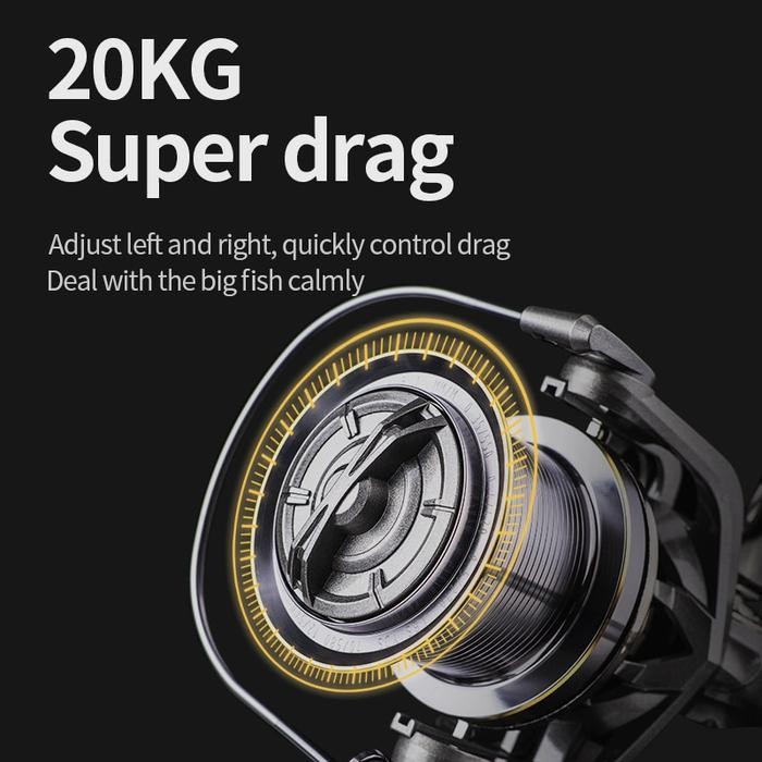 Shilihui Big Fishing Reel Ril Pancing 8000 9000 10000 12000 14000 Spinning Reel Drag 20Kg Powerful