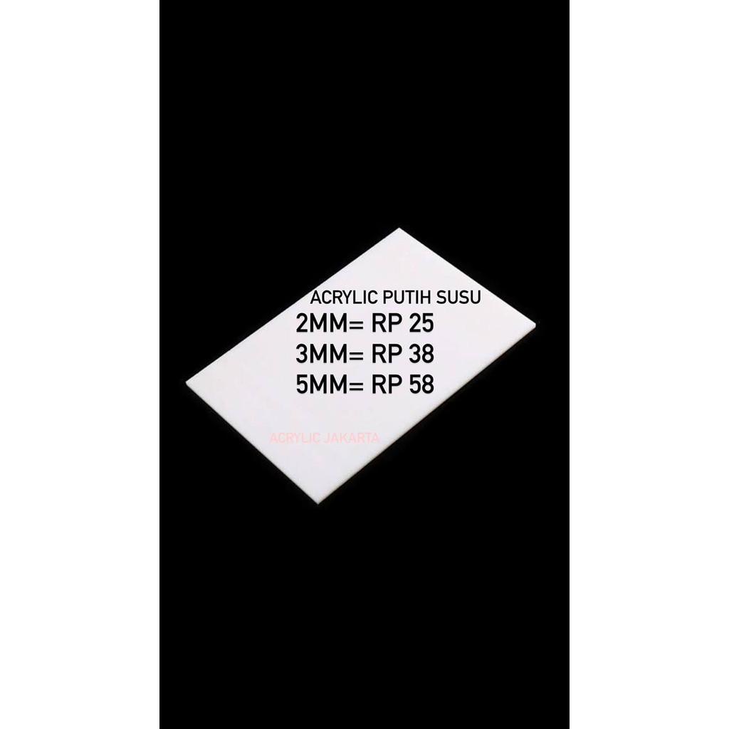 

Acrylic 3mm 30x80cm Putih susu - Akrilik lembaran Acrylic Lembaran Laser Cutting 80x30cm