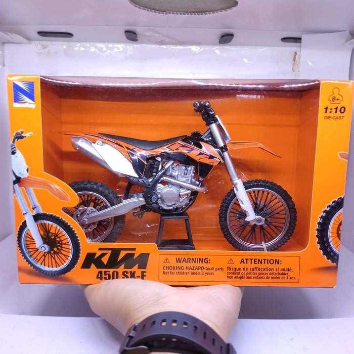 ready stok diecast miniatur motor cross trail ktm 350 exc-f 2014 harga murah original