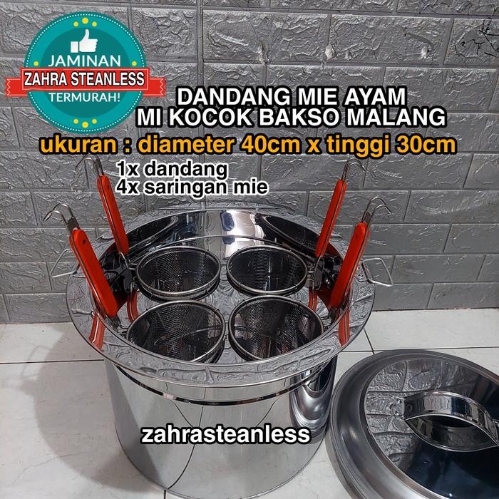 Terbaru Dandang Mie Ayam 4 Lubang / Dandang Mie Kocok / Panci Mie Jumbo