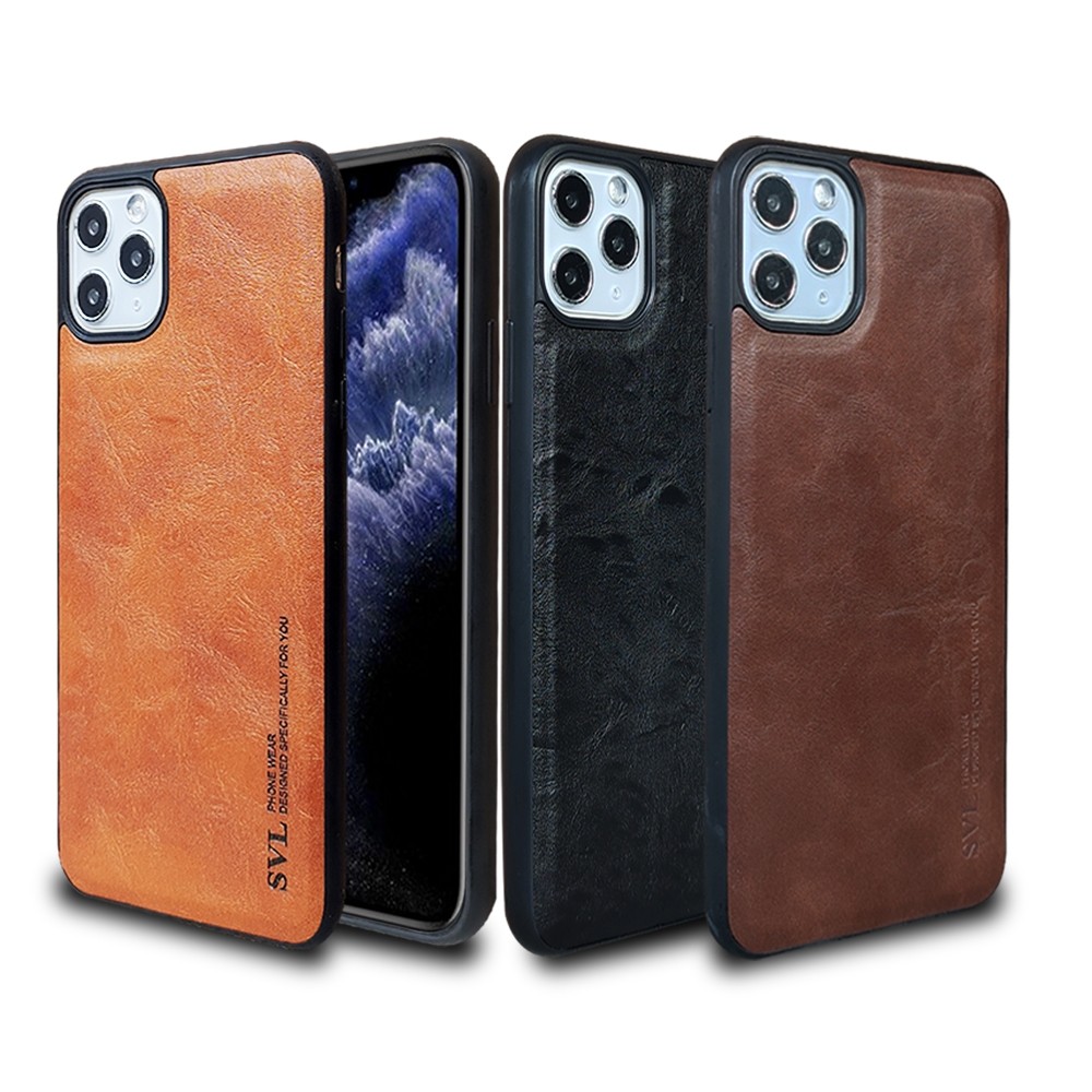 [ CUCI GUDANG ] Casing Hp Iphone 11 Pro Max Case SVL Leather Casing Slim Softcase Kulit