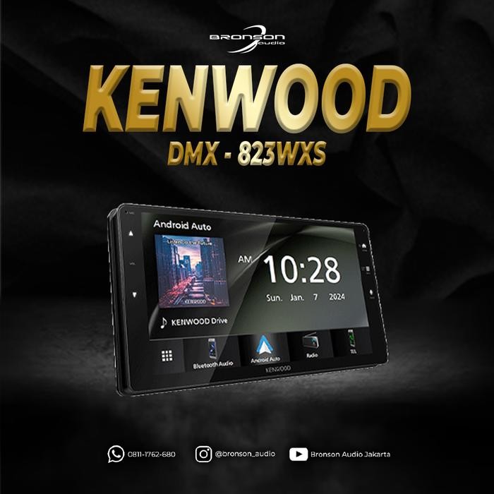 KENWOOD HEADUNIT DMX-823WXS, Layar WSVGA 9.0" Touch Panel, Bluetooth, CarPlay, Android Auto, Kamera