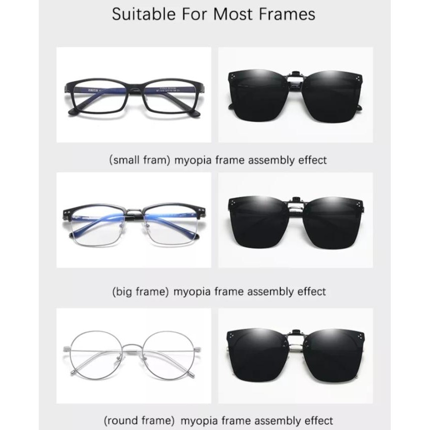 Promo Kacamata Klip On/Clip On Flip Up Polarized Lenses Terlaris