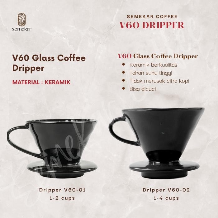Dripper V60 Kopi Ceramic Keramik Coffee Manual Penyaring Brew