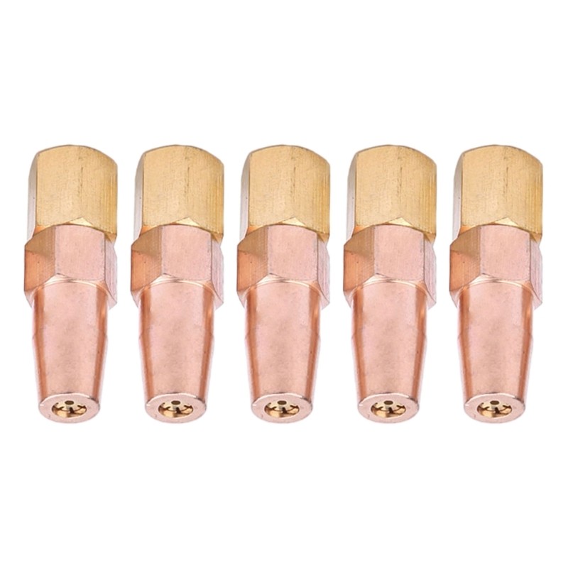 5Pcs H01-6 Propane Gas Welding Nozzle OxygenGas Contact Tips Holder Gas Nozzle