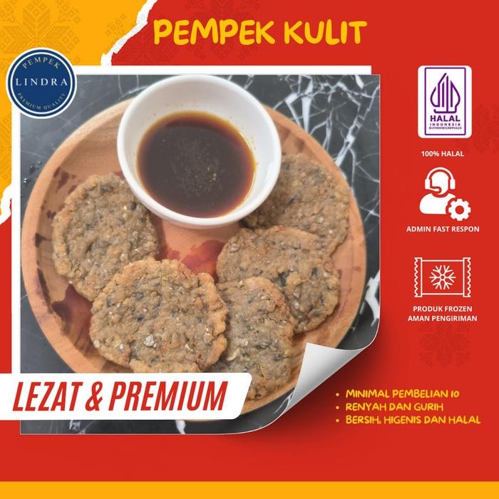 

BARANG TERLARIS Pempek Kulit Lezat & Premium Pempek Lindra per (10 pcs)