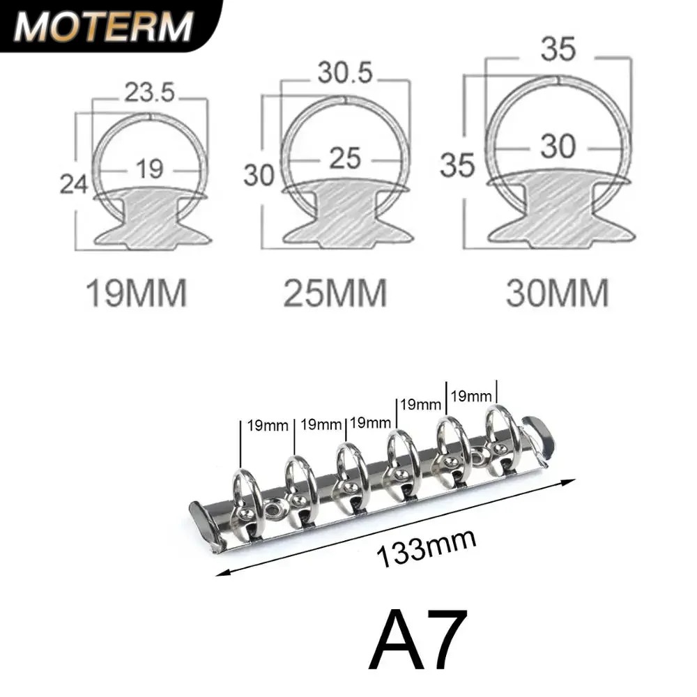 

A7 Size Metal Spiral Rings Binder Clip With 2 Pairs Of Screw For Diary Notebook Planner Binder Clip