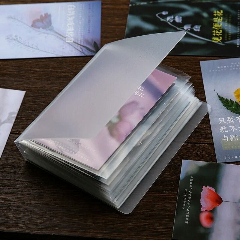 

40Pcs/Book A6 Storage Booklet Simple Large-Capacity Waterproof Photo Storage Book High Quality Pp