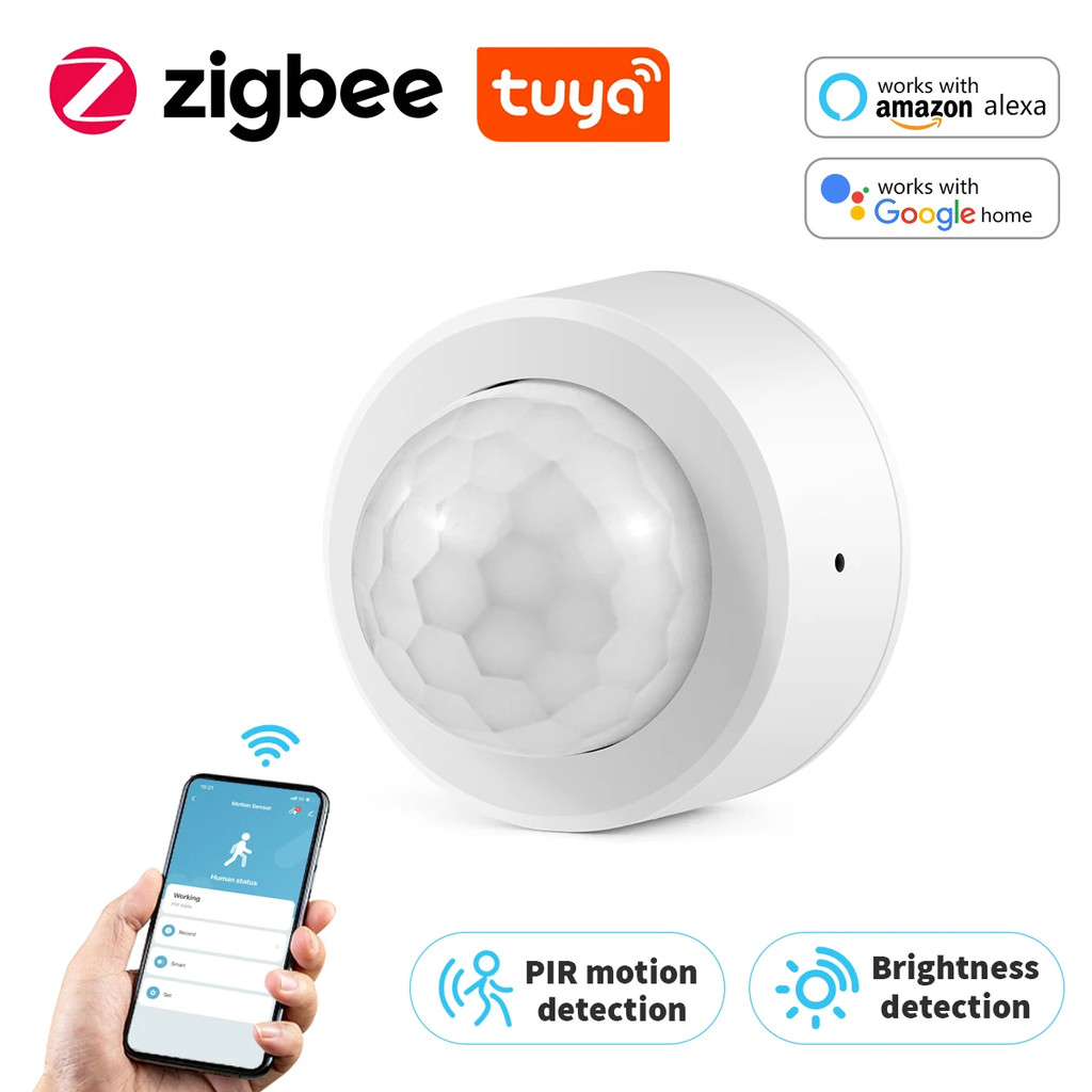 Zigbee Sensor 120Degree Tuya Smart Light Sensor Body Pir Motion Detection App Alarm For Home Zigbee