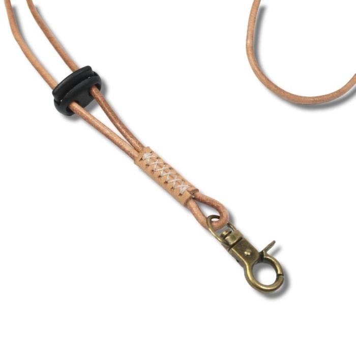 Promo Lanyard Tali Gantungan Kulit Bulat Podz/ Id Nametag Kulit Berkualitas