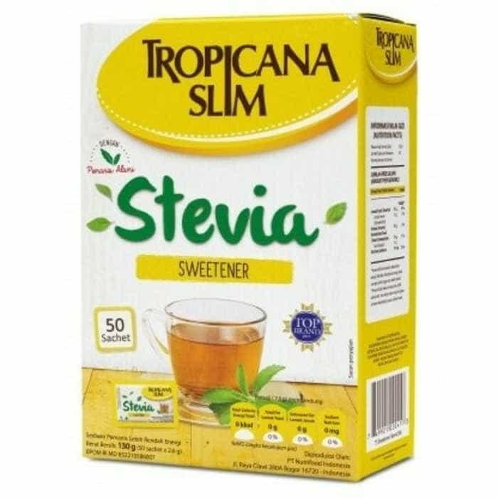 

Tropicana Slim stevia sweetener 50s box 130 gr