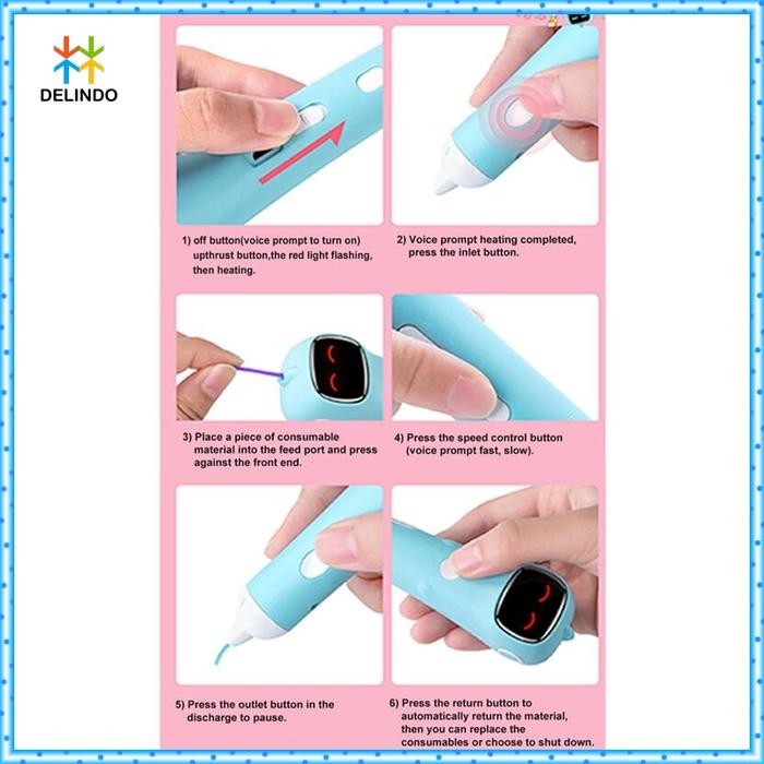 

Mainan Diy 3D Pen Wireless Printing Drawing Pulpen 3 Dimensi Anak #Gratisongkir