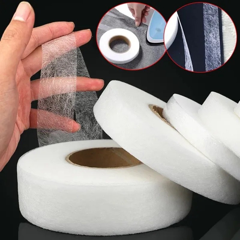 

64M White Double Sided Interlining Sewing Accessory Adhesive Tape Cloth Apparel Fusible Interlining