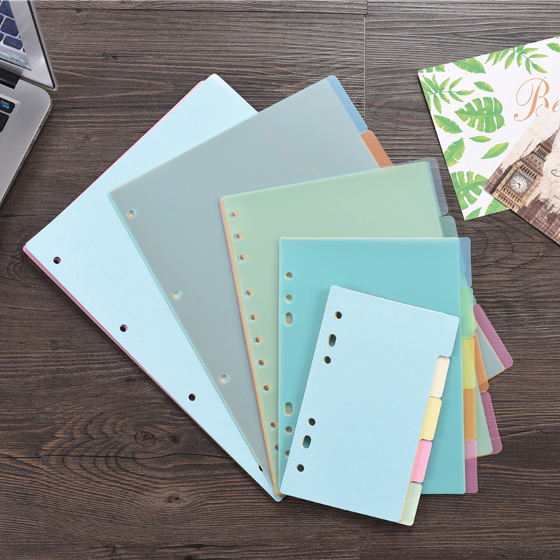 

5 Pieces/Pack Of A4/A5/A6/B5 Binder Index Dividers Loose-Leaf Paper Planner Notebook Accessories