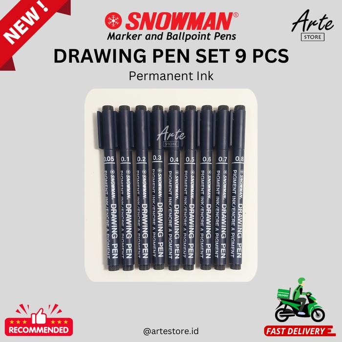 

Drawing Pen Snowman Set 12 Pcs - Pulpen Gambar - Statiionery #Gratisongkir
