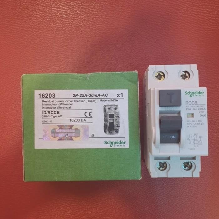 Hemat Rccb/Elcb Schneider 25A 30Ma Domae 1P+N Rccb/Elcb Schneider Dom16790