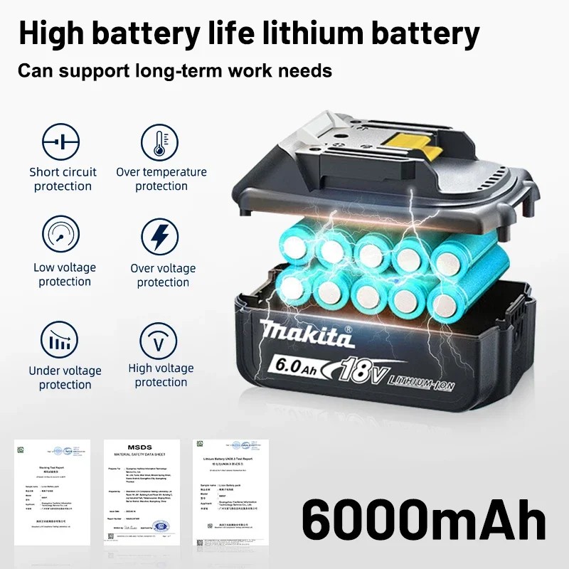 IMPORT MAKITA BATTERY, 18V 6.0AH LITHIUM BATTERY, MAKITA 18V ,ELECTRIC DRILL, IMPACT DRILL, ANGLE