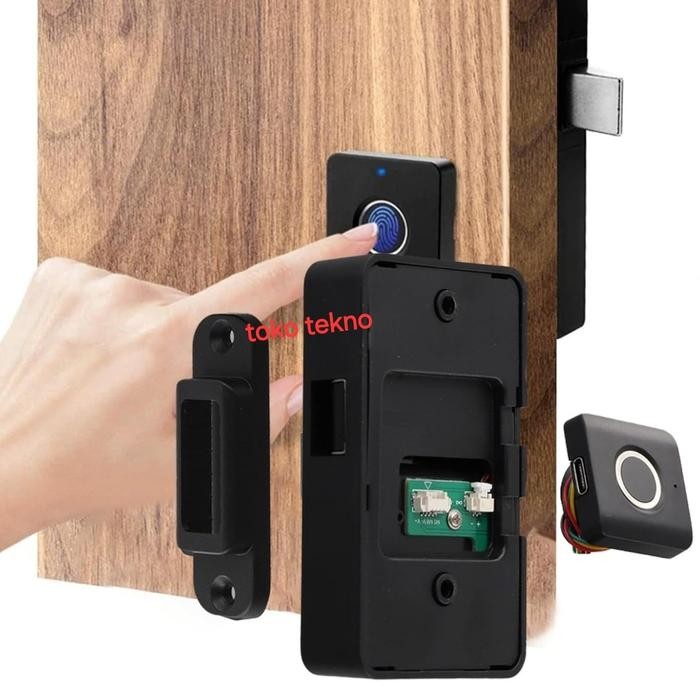 TERLARIS Kunci Laci Sidik Jari Smart Fingerprint Cabinet Lock Kunci Locker Fingerprint Kunci Locker