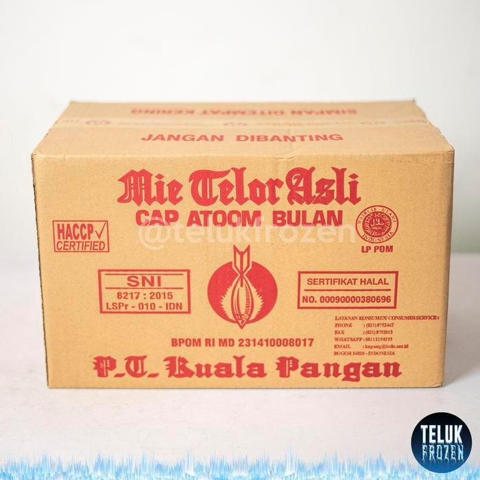 

Promo Terbatas Mie Telor Asli Cap Atoom Bulan Mie Telur Atom 1 Dus 200Gr 200 Gram Bks