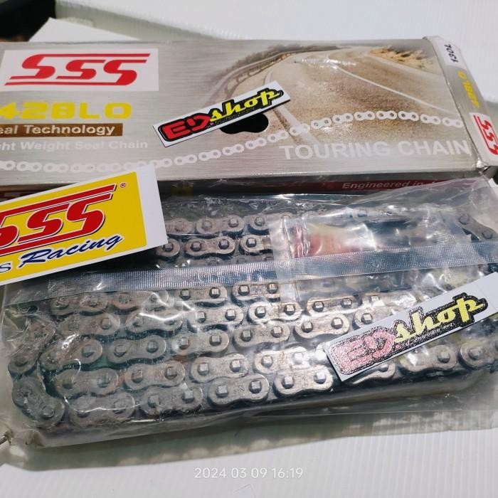 rantai SSS 428 LO ORING 130L HITAM 428LO TEBEL VIXION SATRIA GSX NINJA