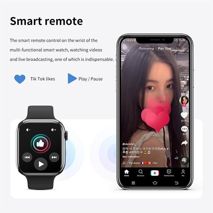 [Gaya baru 38MM] Samsung smartwatch X10 Mini 38MM 1.72inc Waterproof Bluetooth Jam Smartwatch Wanita
