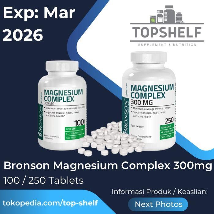 TERLARIS Bronson Magnesium Complex 300 Mg Oxide Citrate Carbonate Original USA SALE