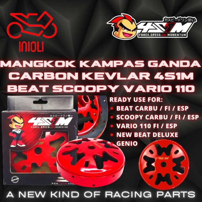 MANGKOK KAMPAS GANDA 4S1M BEAT SCOOPY VARIO 110 KARBU FI ESP MIO SMILE