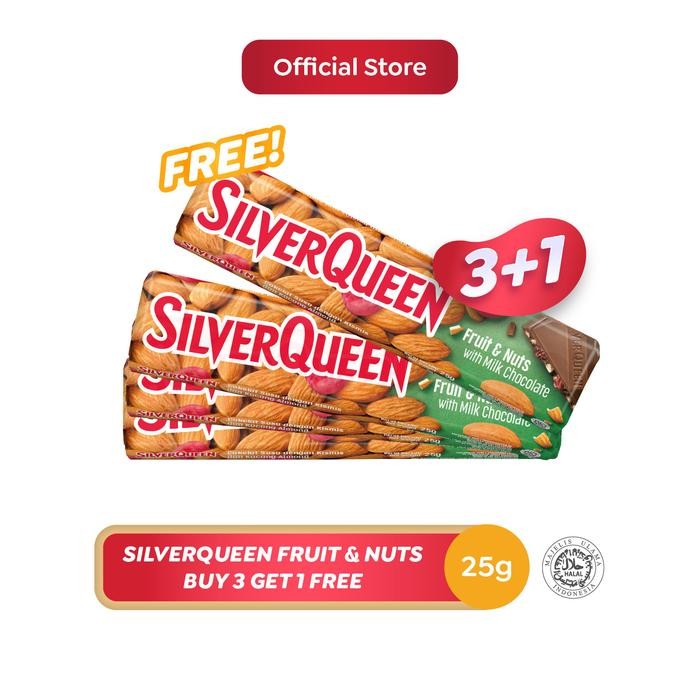 

PastikanTerjaminMutunya- [BUY 3 GET 1 FREE] Silverqueen Fruit and Nuts 25 g