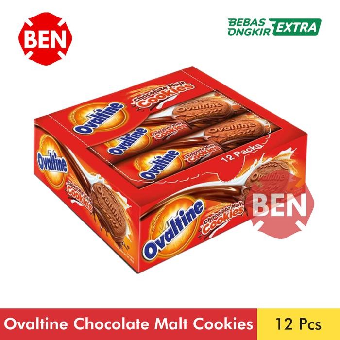 

PastikanTerjaminMutunya- Ovaltine Chocolate Malt Cookies 1 Pak 12 Pcs Biskuit Coklat Cokelat