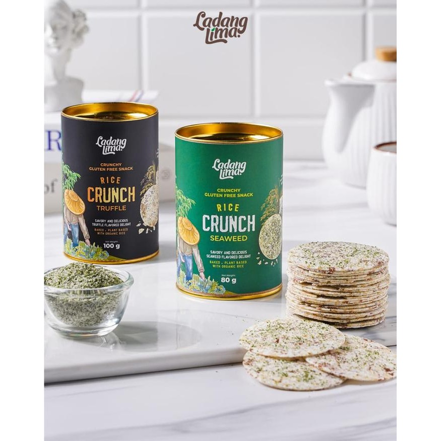 

PastikanTerjaminMutunya- Rice Crunch 80g Ladang Lima - Crunchy Gluten Free Snack Tinggi Serat Bebas MSG