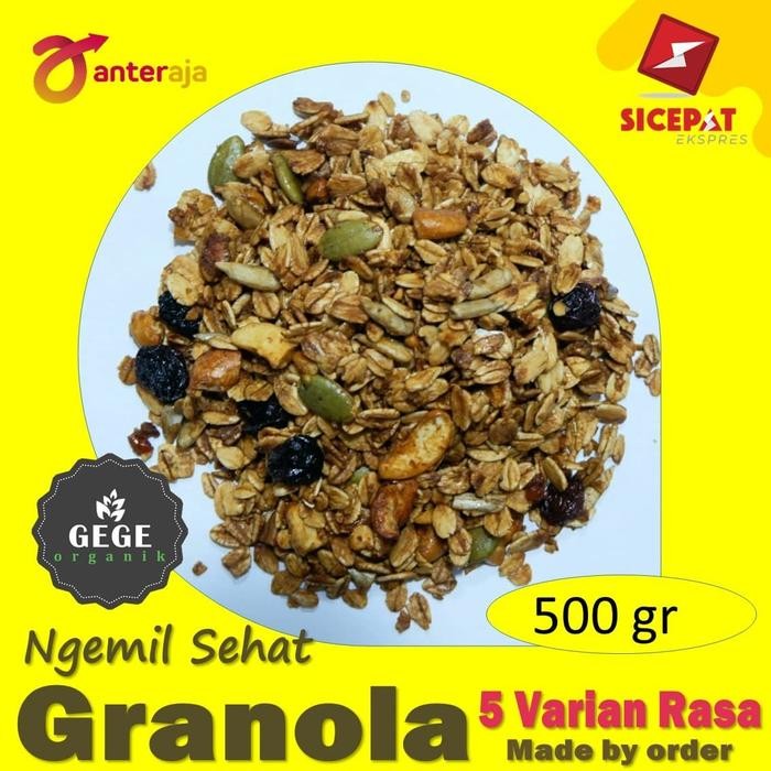 

PastikanTerjaminMutunya- 500gr Homemade Granola Mix Creation - isi lebih lengkap - 5varian rasa