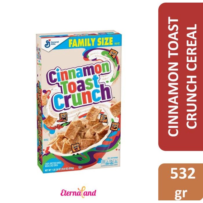 

PastikanTerjaminMutunya- Cinnamon Toast Crunch Cereal - sereal sarapan impor rasa cinnamon