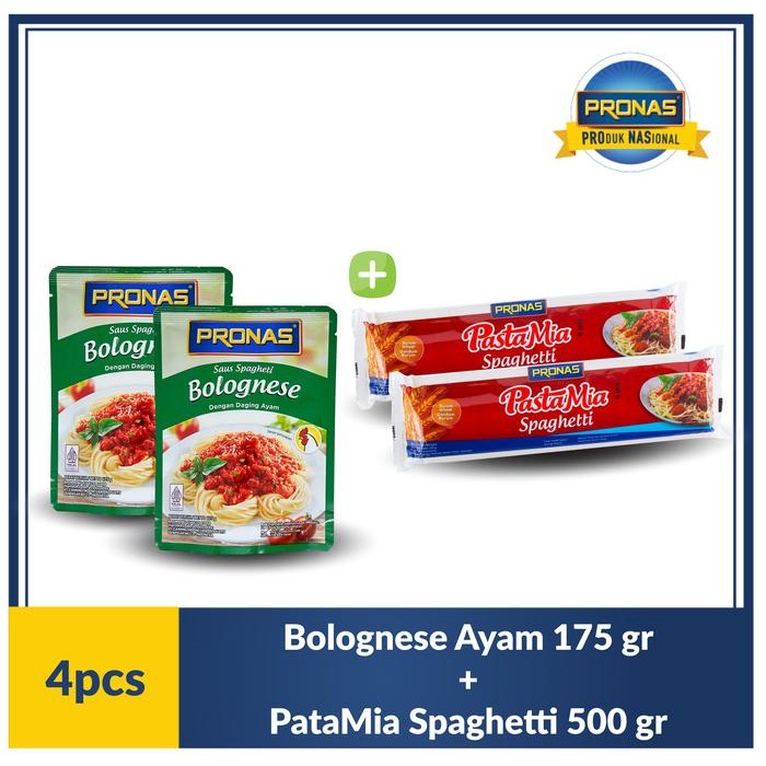 

SemuAReadyYaB0Zq- PronasBolognais Ayam 175 g & Pastamia Spaghetti 500 g bundling 4 pcs