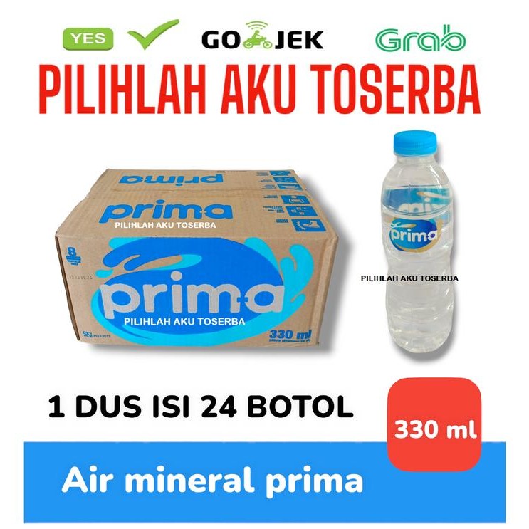 

BnyKpilihAnSkrG- Air Mineral Prima Prim-A Botol Mini Pet 330 ml - (HARGA 1 DUS ISI 24)