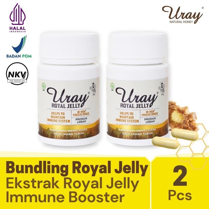 

BnyKpilihAnSkrG- Bundling 2 Pcs Madu Uray Royal Jelly 30 capsules - Immune Booster