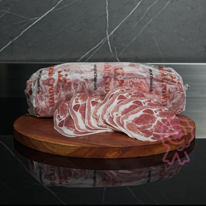 

BnyKBonusBelidiMari- Kapsim (Pork Collar) Shabu-Shabu Slice - Import (Denmark) 250G (Frozen