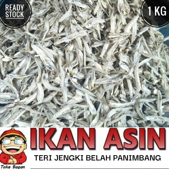 

PastiFreShNya- Ikan Asin TERI JENGKI / KACANG /BELAH 1 kg cap TOKE BAGAN SIAPI API