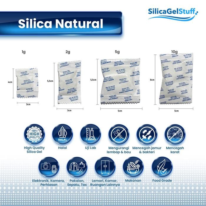 Klik- Silica Gel Natural 1Kg 1000 Sachets @1Gram