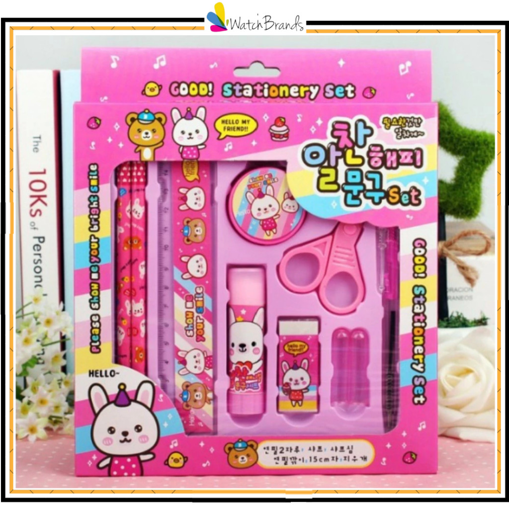 

PROMO / WBS Paket Alat Tulis set 8in1 Stationery Set Study Set Anak Karakter Souvenir Set Alat Tulis