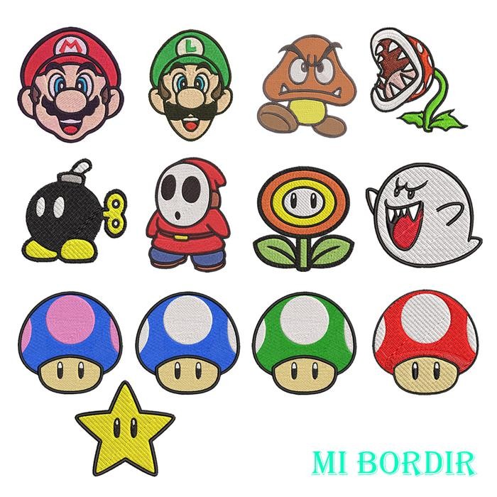 VP698 Patch / Emblem Bordir Mario Bros TERBARU