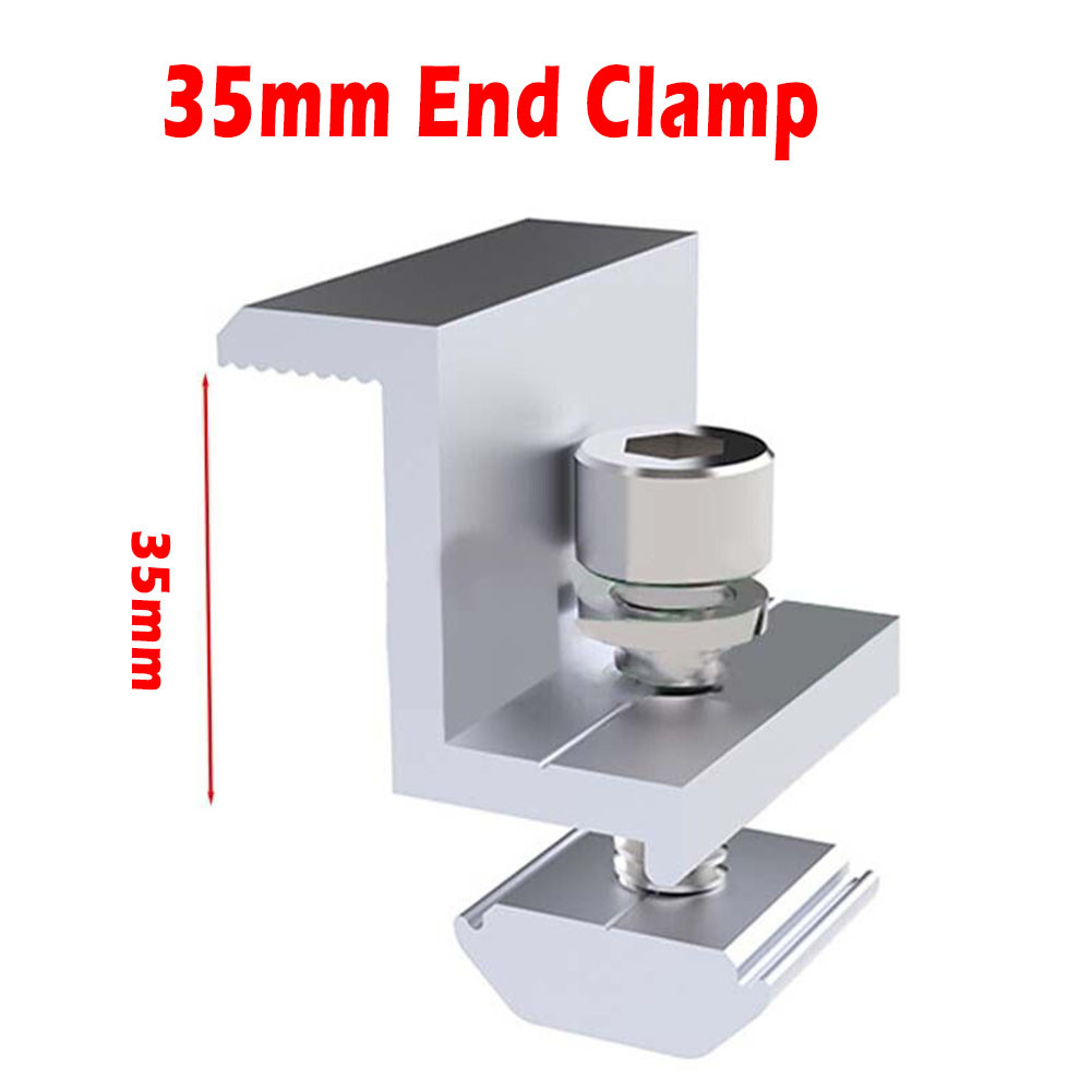 Solar End Clamp Bracket Clamp Mounting Bracket Solar Panel Silver Solar Z Style Bracket Clamp Suppor