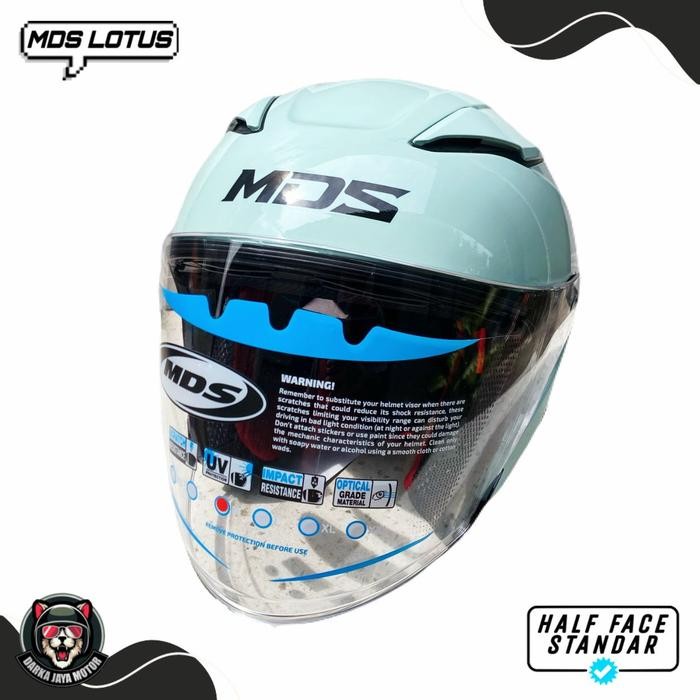 HELM MDS VOLTUS HALF FACE SINGLE VISOR / HELM HALF FACE MDS VOLTUS SOLID ORIGINAL