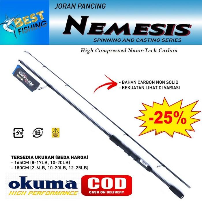 joran pancing okuma nemesis spinning dan casting [kuat dan awet]