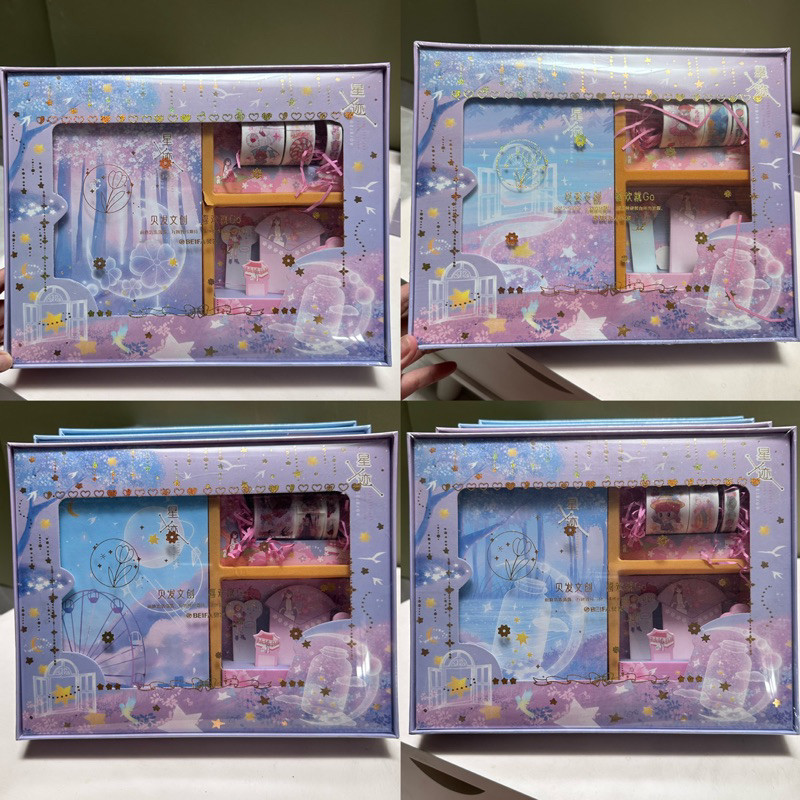 

diary book set manga cartoon theme buku catatan notebook tema karton