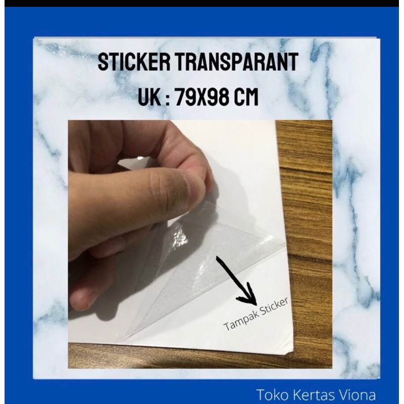 

Sticker Cromo/ Hvs/ transparant/ viynl ukuran Folio/ A4 cm (100 lembar)