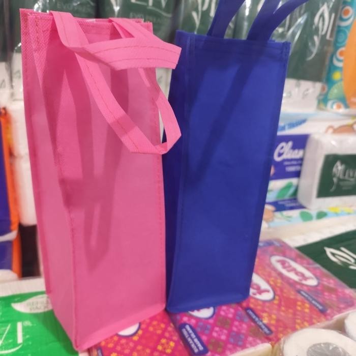 tas kain spunbond buat botol wine new isi 12 pcs terlaris dan