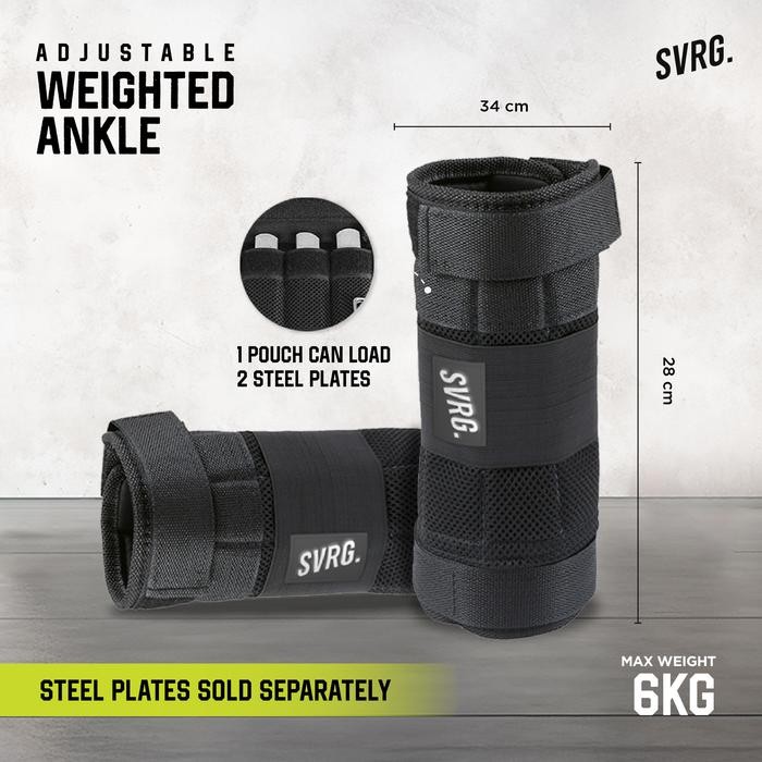 MASTHAOLSHOP SVARGA ADJUSTABLE WEIGHTED VEST - WRIST & ANKLE WEIGHT - ROMPI BEBAN