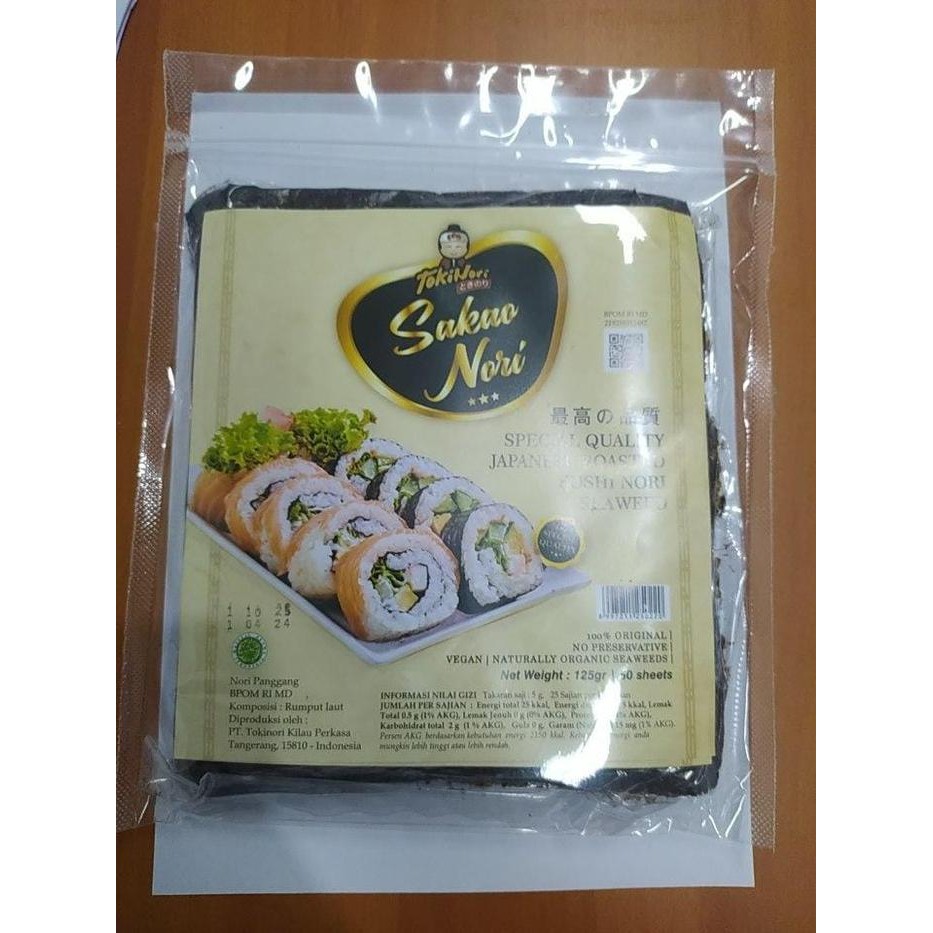 

terbaru !!! sakao nori 50 sheet sushi nori 50 sheet halal mui ready