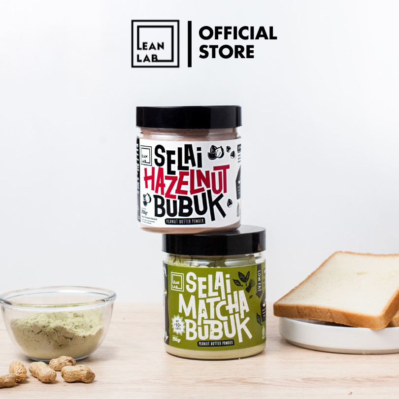 

Lean Lab Selai Matcha Starter Pack (250gr x2) Selai Bubuk Rendah Lemak Rendah Kal Rendah Gula